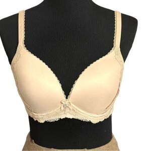 Body by Victoria No Wire Bra Tan 34D EUC